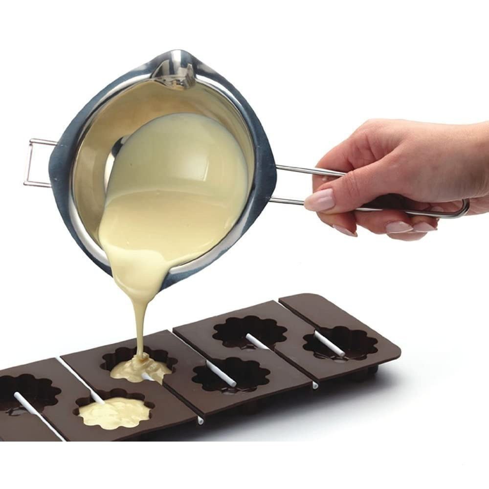 QELEG巧克力熔爐,不銹鋼雙鍋爐插入烘焙工具質量保證永不生鏽自製面膜,融化黃油巧克力