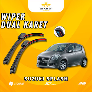 SUZUKI 2件裝雨刮器雙橡膠鈴木飛濺雙刀片無框雙橡膠模型無鐵架汽車玻璃