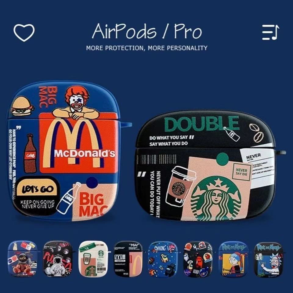 【瑞星數碼】潮牌星巴克 AirPods 蘋果3代pro 無線藍芽耳機套 1/2代磨砂保護殼