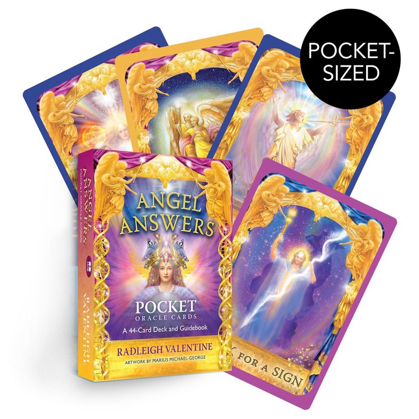 Angel Answers Pocket Oracle Cards: A 44-Card Deck and Guidebook/讓天使來給予你直接的答案/44張隨身攜帶型口袋神諭卡/Radleigh Valentine eslite誠品