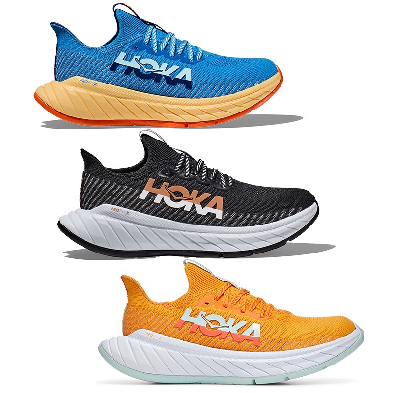 新款 HOKA Carbon X3 公路跑鞋男女運動鞋男女通用輕便透氣休閒網面