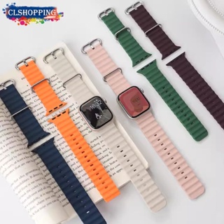 適用於 Apple watch ultra 系列的海洋錶帶 9 8 7 6 SE 5 4 3 2 1 iWatch 系列