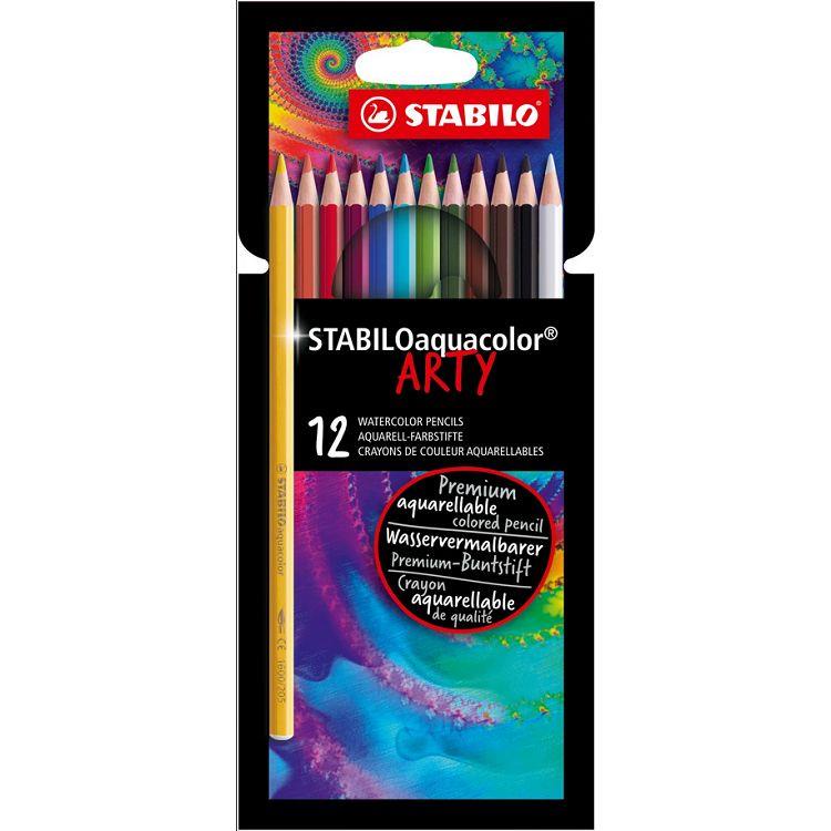 STABILO思筆樂aquacolor ARTY水彩樂水溶性色鉛筆/ 12 色【金石堂】