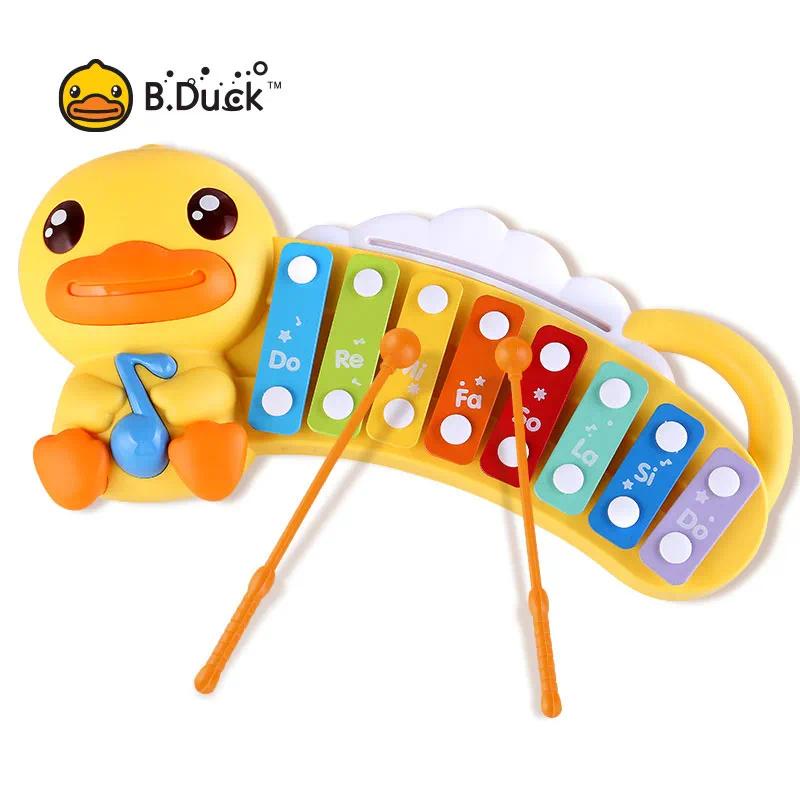 B.duck兒童音樂玩具八度手打擊樂豎琴玩具小木琴男孩女孩寶寶早教啟蒙