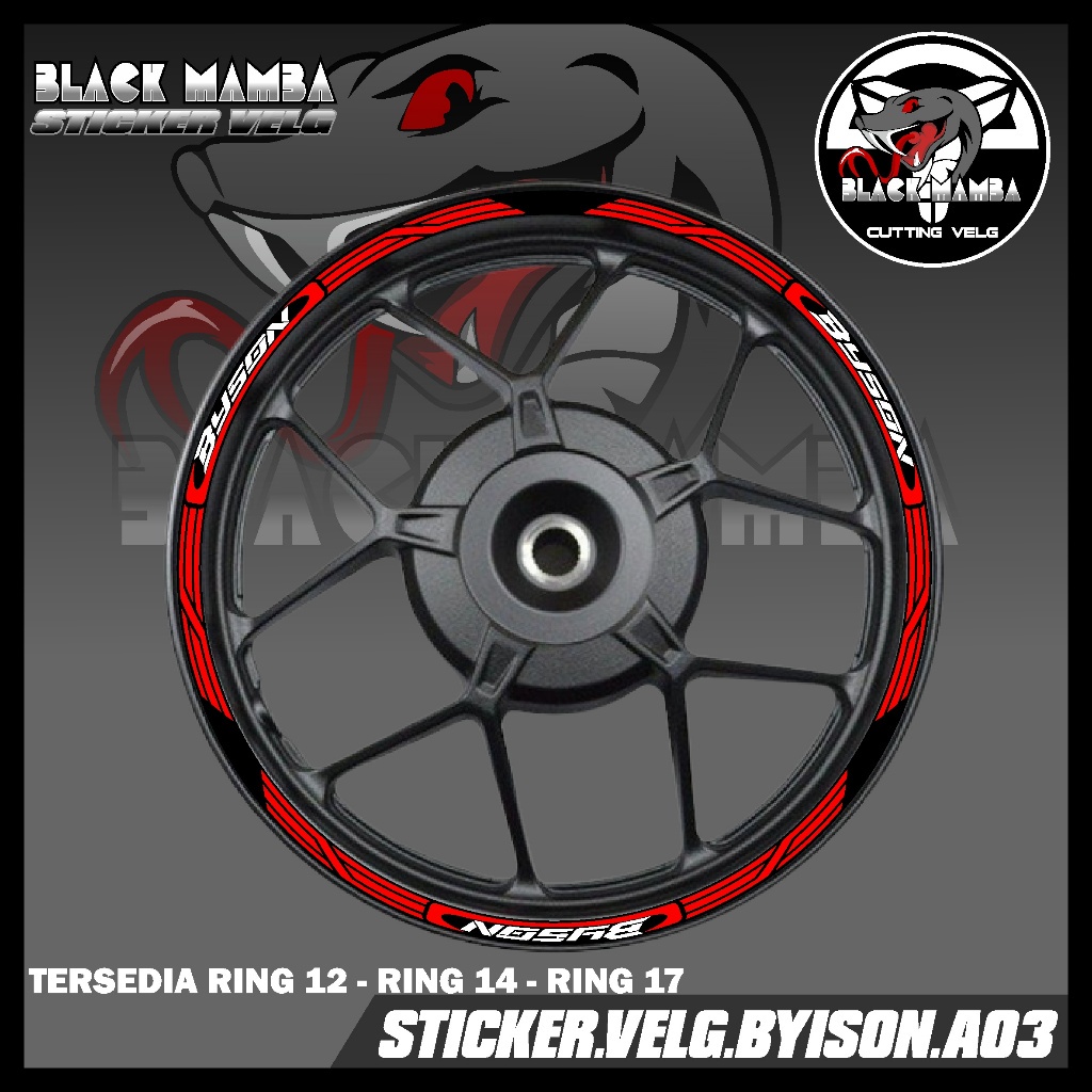 山葉 貼紙輪輞 BYSON STICKER LIS LIST 變體輪胎/VELG YAMAHA BYSON A03