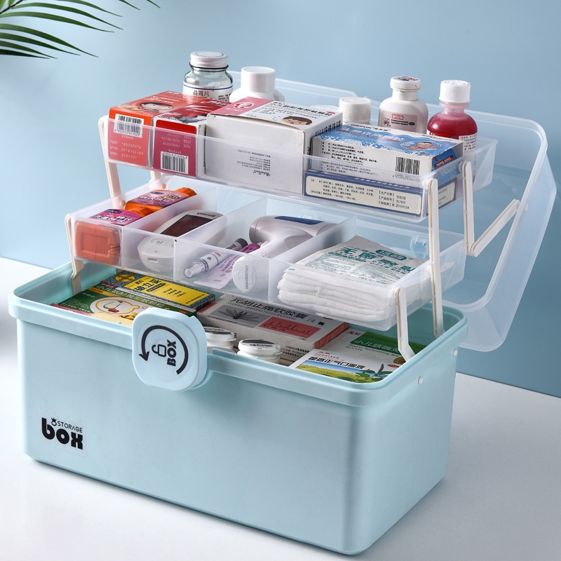 新品藥箱塑醫藥箱傢用大容量便攜醫療急救箱折疊藥品收納盒批髮