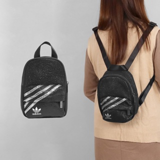 adidas 包包 Mini Backpack 女款 黑 迷你後背 三葉草 愛迪達 後背包【ACS】 GN2138