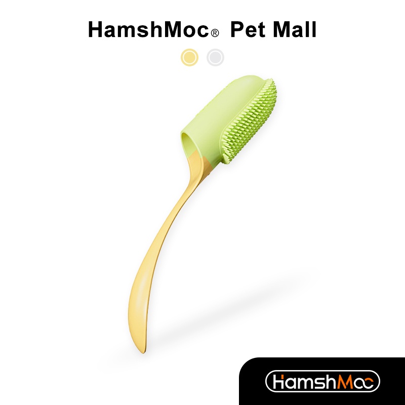 HamshMoc 便攜式寵物指套牙刷 口腔清潔 寵物雙指牙刷 柔軟狗狗牙刷 貓咪牙刷 手指套 寵物美容用品【現貨速發】