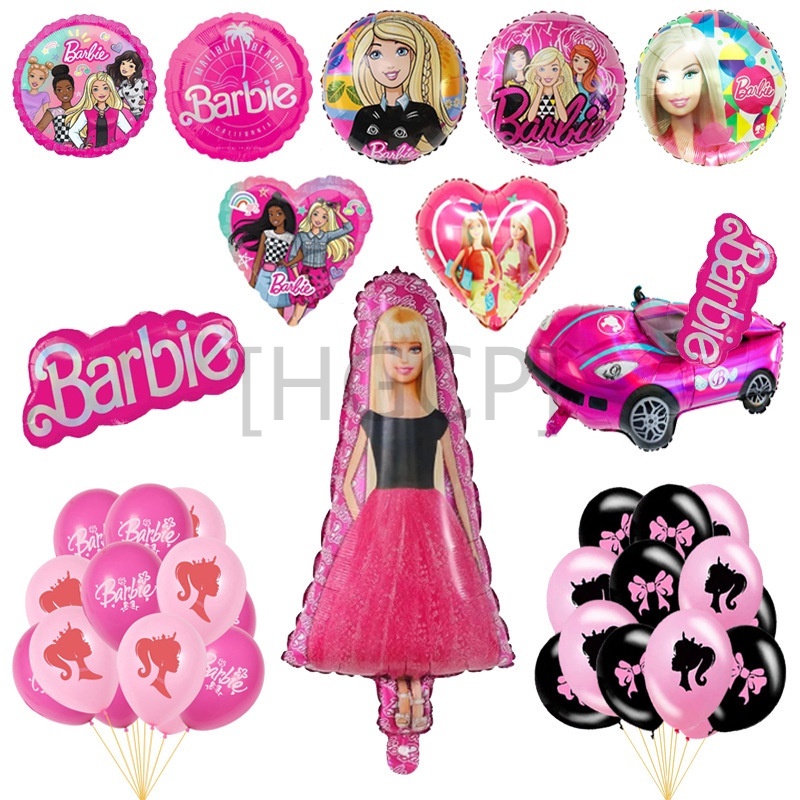 芭比娃娃鋁膜氣球 兒童芭比公主主題 生日裝飾氣球 Barbie公主主題 生日裝飾布置氣球 芭比穿搭