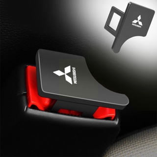 MITSUBISHI 1 件裝金屬汽車安全帶警報消除器汽車標誌安全帶鎖扣適用於三菱 ASX Lancer EX 帕杰羅歐