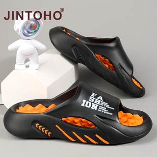 Jintoho 2024夏季男士按摩拖鞋室內戶外涼鞋沙灘休閒鞋軟底男士涼鞋