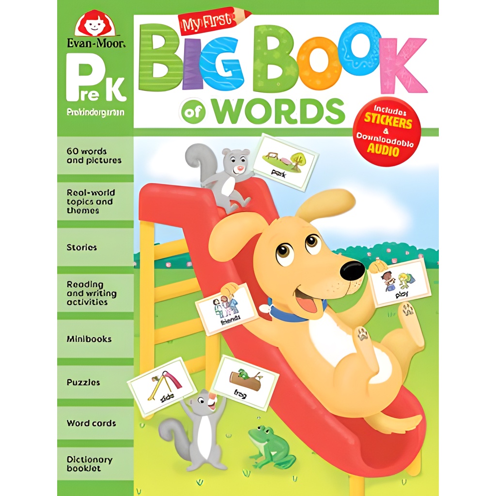 My First Big Book of Words, Grade Prek Workbook (附音檔下載連結)/Evan-Moor Corporation【禮筑外文書店】