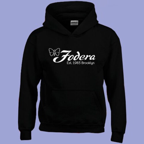 Fodera Guitar Bass Logo 男式黑色連帽衫運動衫尺寸 S3Xl