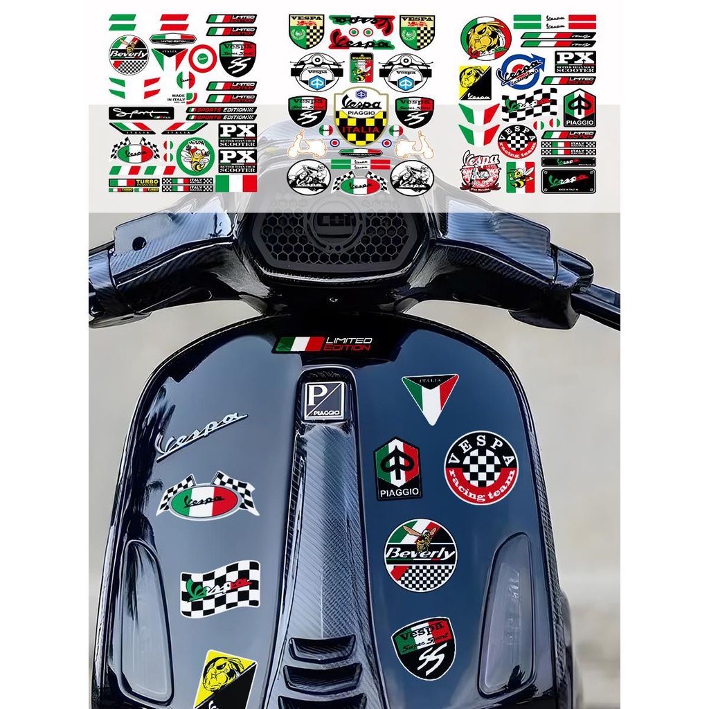 摩托車貼花意大利貼花標誌貼花適用於 PIAGGIO VESPA GTS GTV LXV 125 250 300