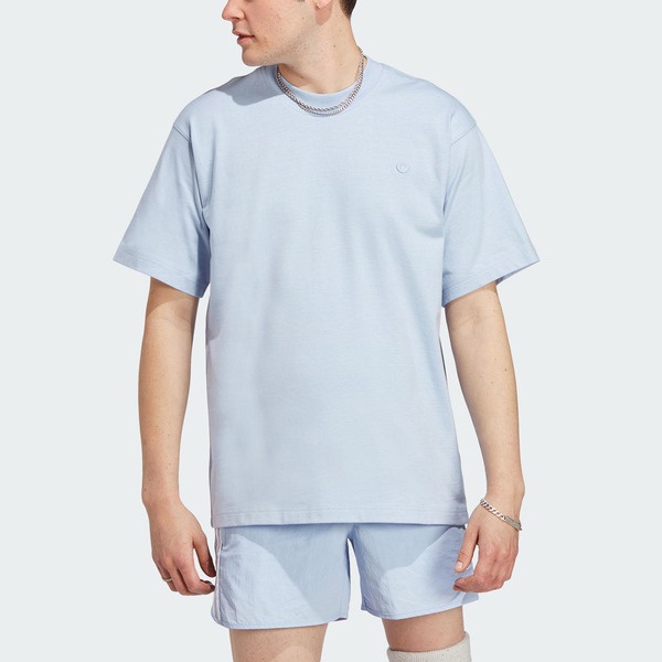 Adidas C Tee IB9469 男 短袖 上衣 T恤 亞洲版 經典 休閒 有機棉 舒適 簡約 百搭 淺藍