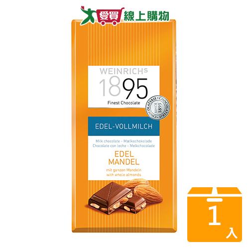 1895瑞奇全杏仁牛奶巧克力100G【愛買】