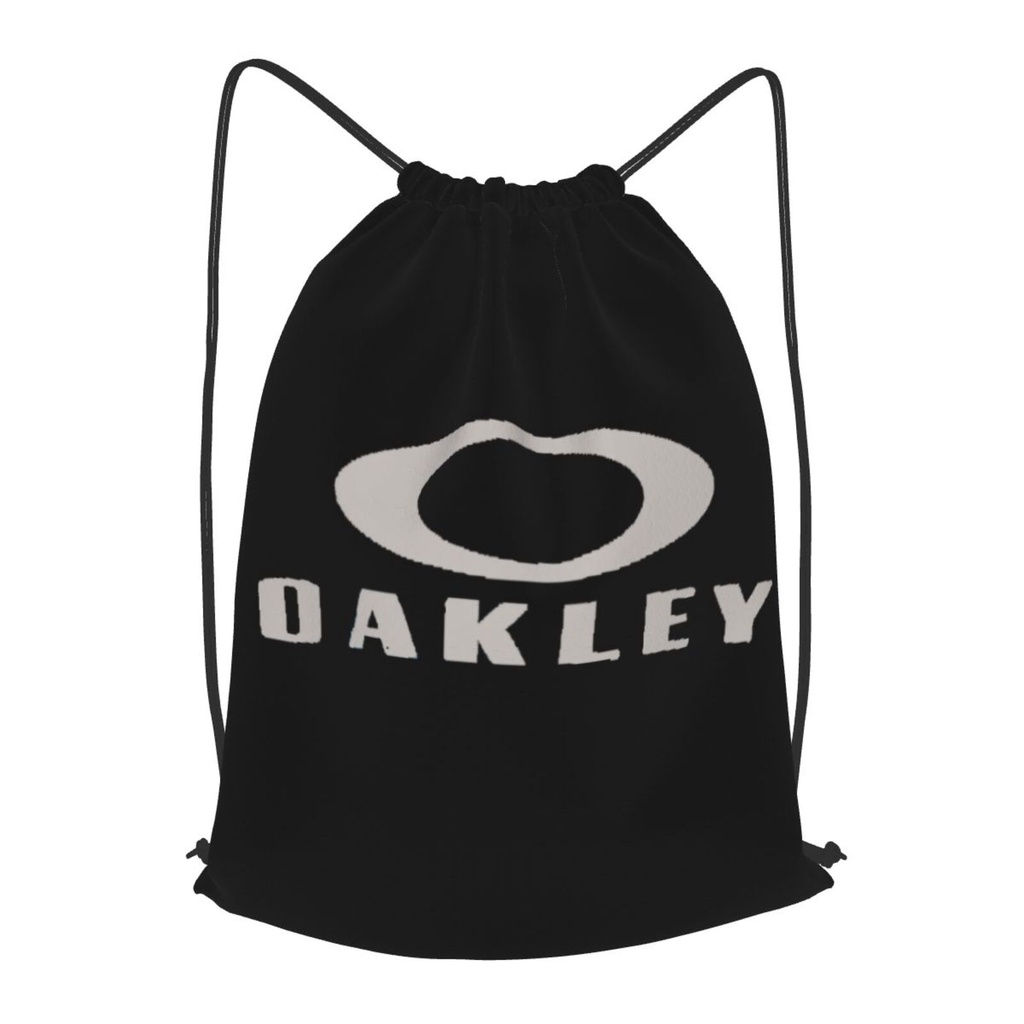 Oakley 抽繩雙肩包卡通帆布口袋休閒學生書包收納包