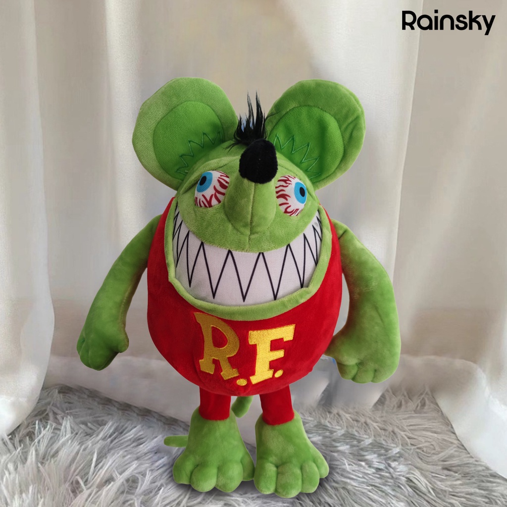 [寶貝玩具]Rat fink rf 綠色老鼠芬克傳奇 毛絨玩具 公仔 30釐米