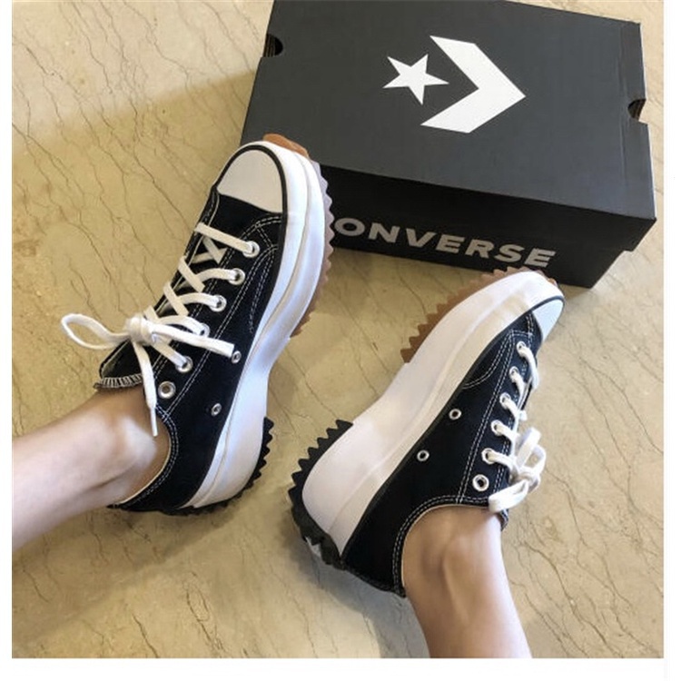 Convers run Star hike黑白高底低幫男女帆布鞋0g