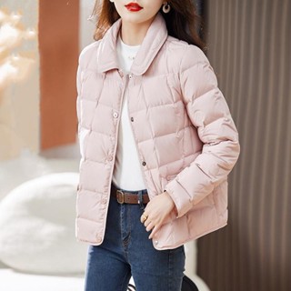 九江羽絨服 防寒外套女 保暖外套女 羽絨外套女 高階輕薄羽絨服女冬季今年新款小個子短版時尚洋氣白鴨
