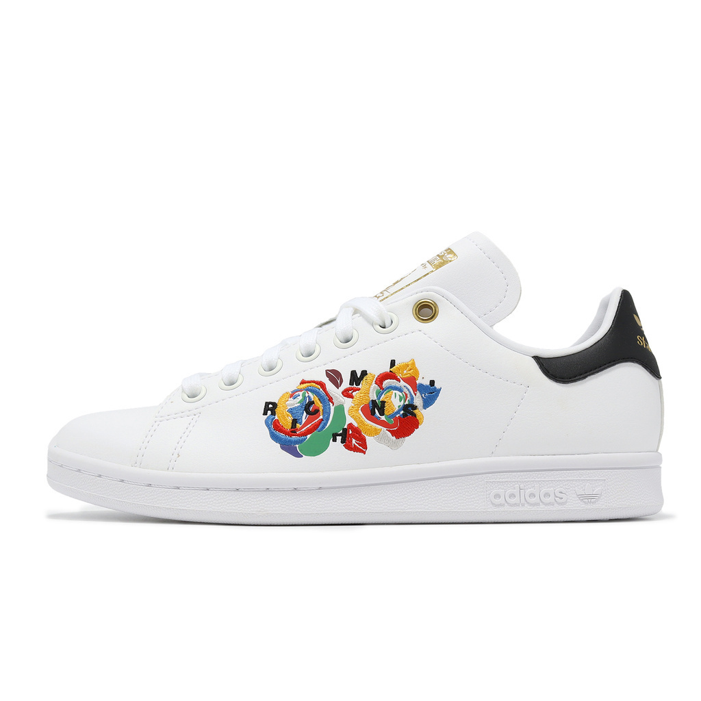 adidas 休閒鞋 Stan Smith W Rich Mnisi 花朵刺繡 白金 女鞋 小白鞋 ACS GW0567