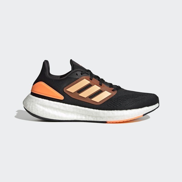 Adidas Pureboost 22 HQ8586 男 慢跑鞋 運動 訓練 路跑 短跑 緩震 透氣 舒適 黑 橘