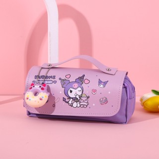 Kuromi Hello Kitty 鉛筆盒學校鉛筆袋雙層筆盒用品文具化妝包