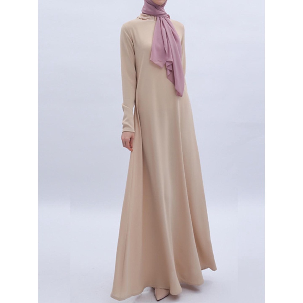 馬來西亞迪拜阿拉伯中東民族風素色洋裝 Arba abaya long Dress