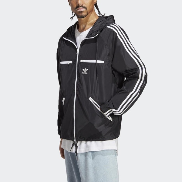 Adidas Classics Wb HS2066 男 連帽外套 風衣 休閒 經典 復古 寬鬆 亞洲版 黑白