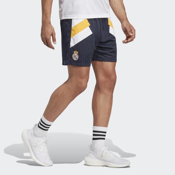 Adidas REAL ICON SHO HT6457 男 短褲 足球 皇家馬德里 國際版 運動 復古 中腰 深藍
