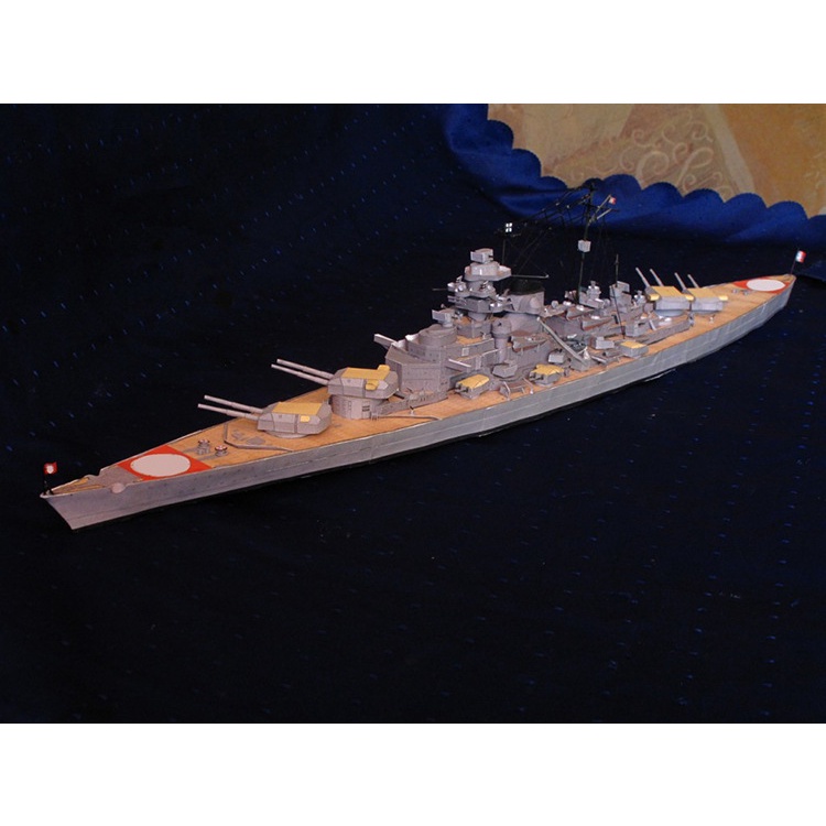 Diy紙模型1:400德國戰艦比斯馬克紙模型二戰軍艦手工紙工藝diy 001