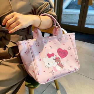 可愛HelloKitty貓包包庫洛米PU手提袋少女心大容量媽咪包美樂蒂手拎袋時尚洋氣餃子包包