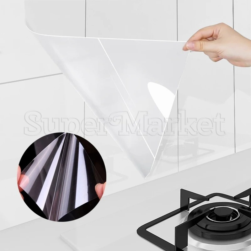 廚房餐桌裝飾膜/防水防油牆面保護貼/5m透明膜靜電吸附牆貼/防潮防刮壁紙/