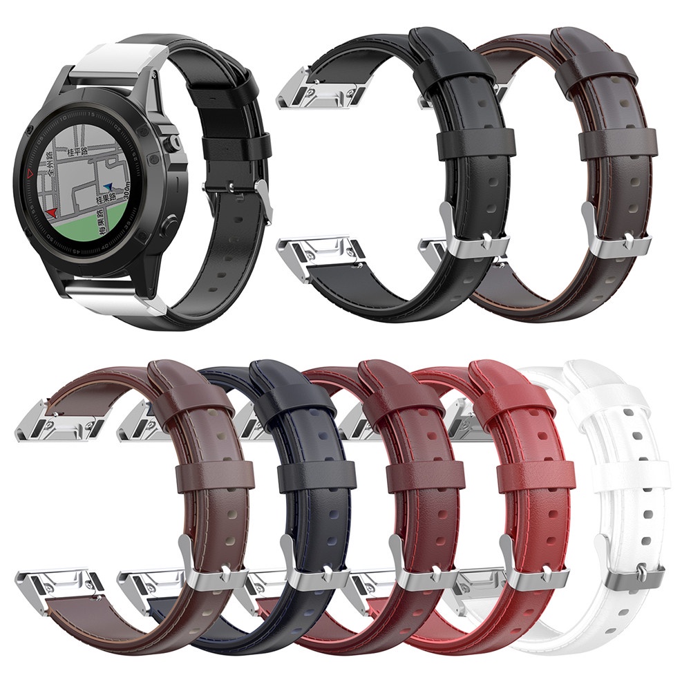 Garmin Fenix 6S Fenix 5S Plus 智能手錶腕帶手鍊配件的油蠟真皮錶帶 20 毫米