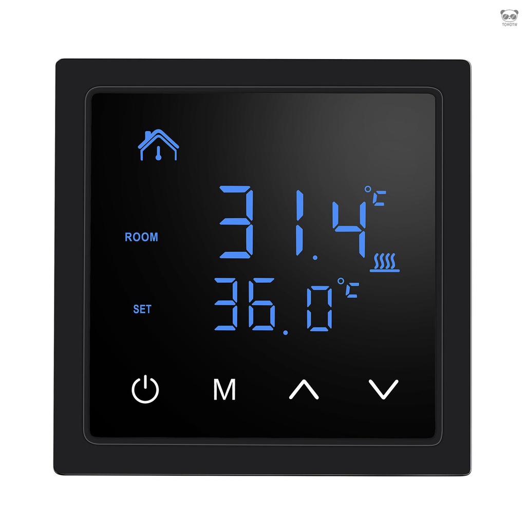 面板數顯溫控器 家用地暖溫度控制 電纜電暖採暖 電暖控制器 黑色 MH-1828 (有頻道)