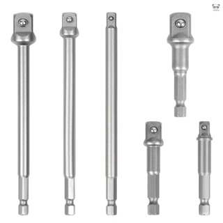 6 件套 6" & 3" 衝擊級套筒轉接器套裝 1/4" 3/8" 1/2" 硬碟 1/4" 六角柄