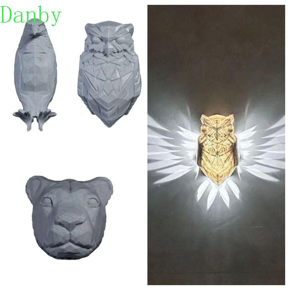 ADANBY3D鷹墻燈,動物壁式壁式貓頭鷹禿鷹壁燈,LED指示燈藝術禿鷹個性化獅子雕像夜燈