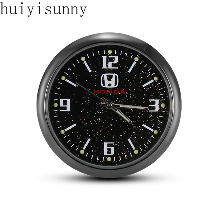 HONDA Huiyisunny 汽車時鐘夜光內部粘貼式數字機械石英手錶汽車造型適用於本田 HRV City Civci