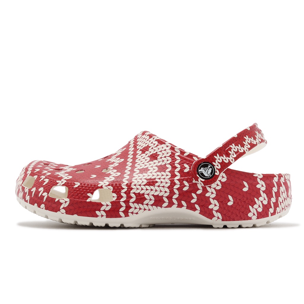 Crocs 克駱格 Classic Holiday Sweater Clog 紅白 聖誕節 洞洞鞋 20923790H
