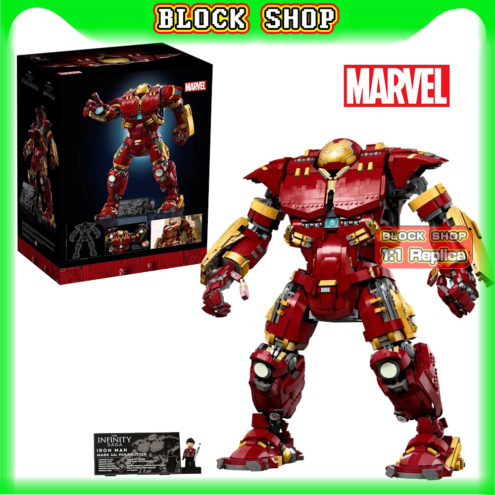 1:6 巨型鋼鐵俠 Hulkbuster 積木 Mk44 機器人超級英雄拼裝裝飾品(4040+/PCS)兒童男孩玩具禮物