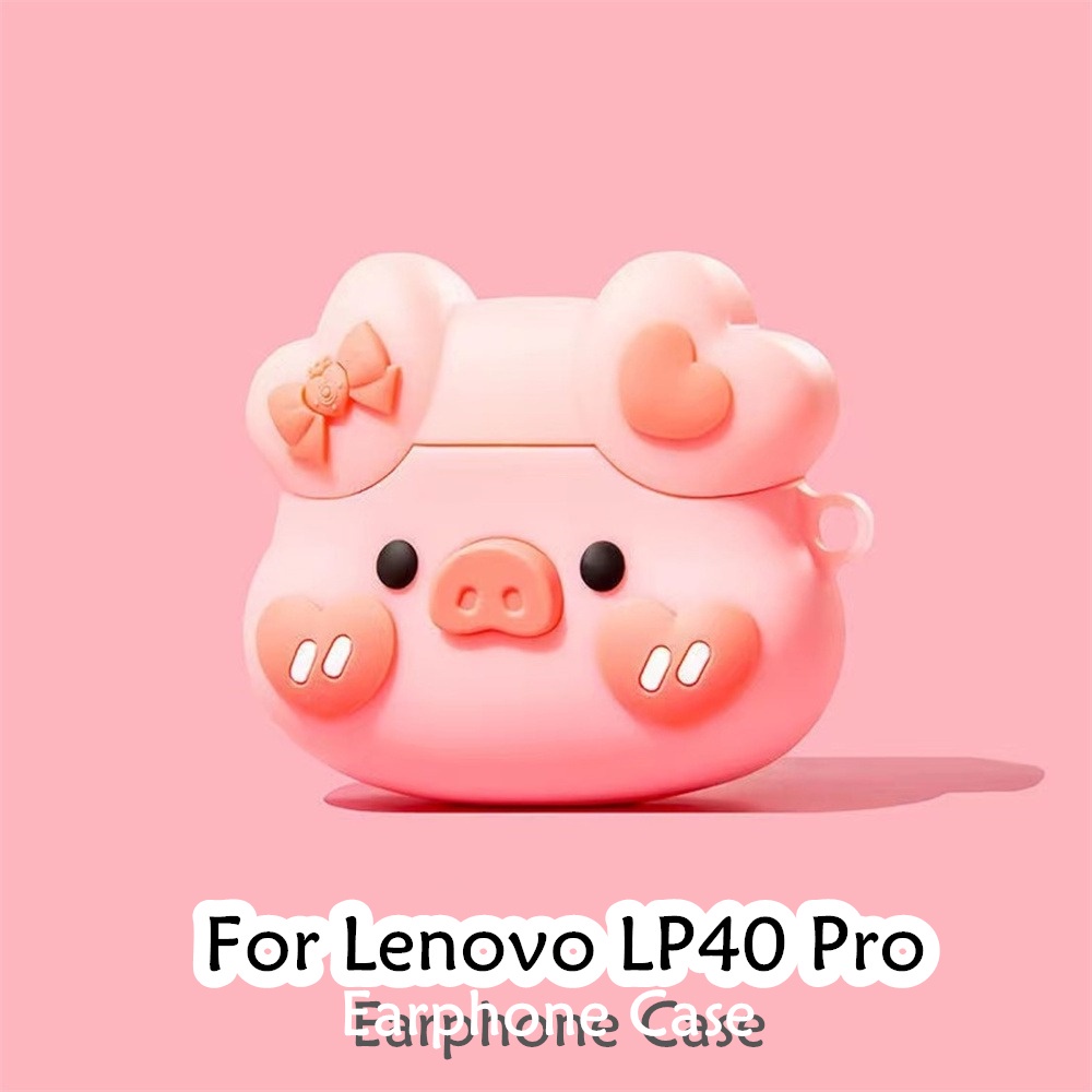 LENOVO 【潮流正面】適用於聯想 Lp40 Pro 手機殼可愛卡通高達鴨子軟矽膠耳機殼外殼保護套 NO.1