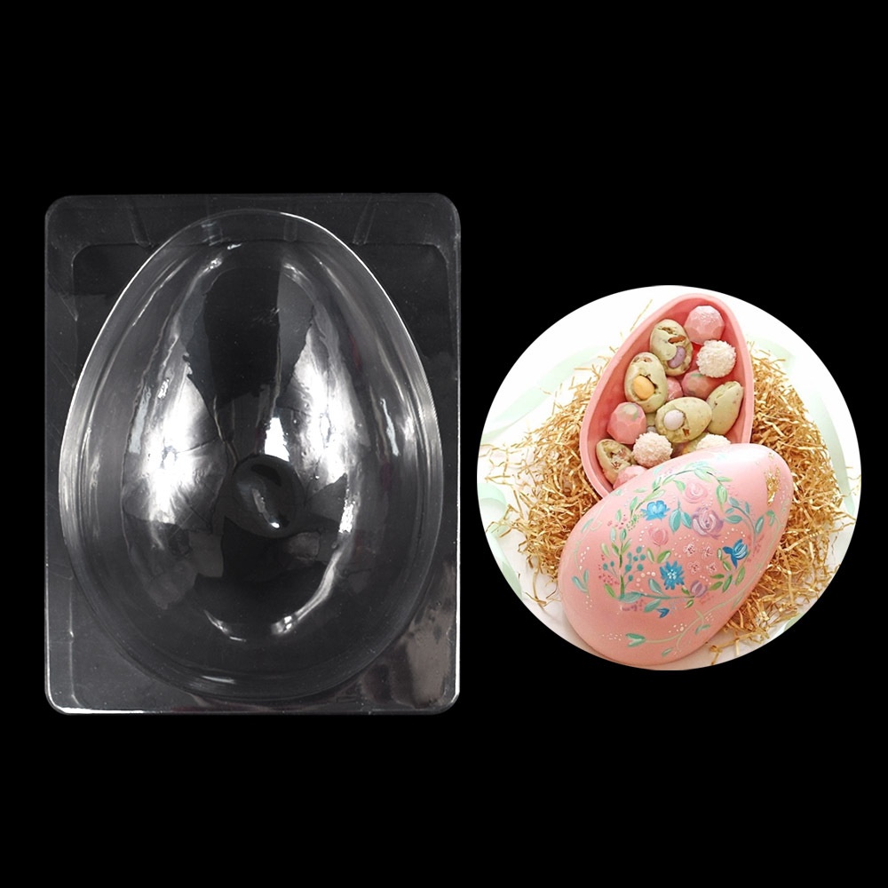 台灣出貨 現貨 歐思麥烘焙 復活節大號雞蛋PET半圓立體彩蛋巧克力模具蛋形模具（精）