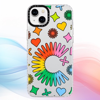 Casetify Magic rainbow ring 高清晰 TPU 軟保護套適用於 Iphone 15 14 13