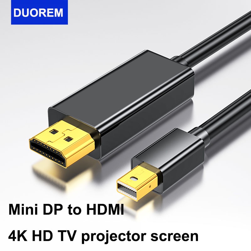 1.8m 4k 迷你 DP 顯示端口 Thunderbolt 2 到 HDMI 兼容電纜 Pro 適配器鍍金適用於 Ma