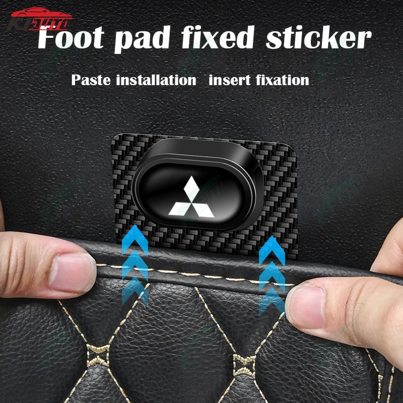 MITSUBISHI 三菱汽車地板墊固定貼紙防滑汽車掛鉤汽車內飾配件適用於 Xpander Delica Pajero