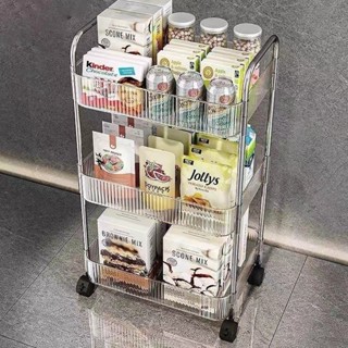 亞克力小推車置物架家用臥室廚房嬰兒架子客廳零食用品可移動收納家居生活抖音同款小紅書同款