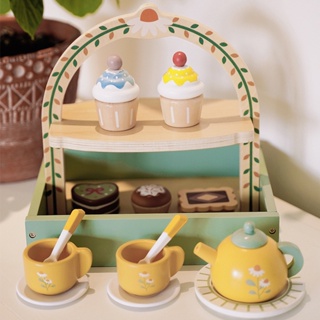 Familygongsi 過家家仿真蛋糕 皇家下午茶 幼兒童益智玩具 廚房雙層甜品架 親子互動玩具