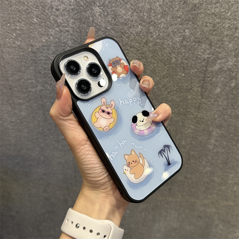 [Moon]適用iPhone14手機殼兔子貓咪iphone14promax簡約13pro保護殼