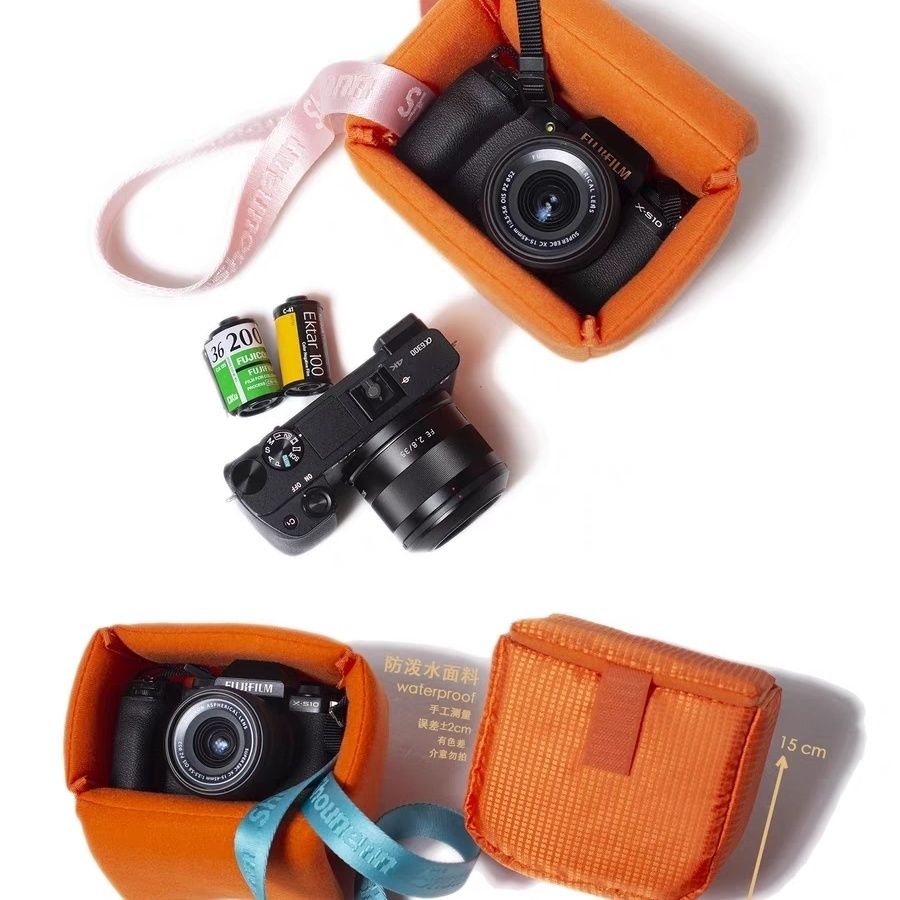 加厚相機包 收納袋 適用於富士微單xs10相機包 索尼a6000 a6700 a6400 a6500 便攜防水內袋 相機