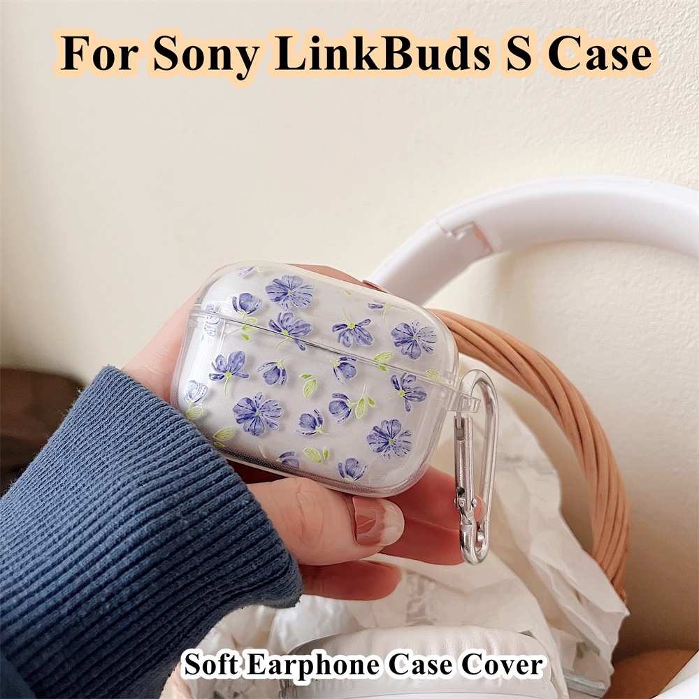 【快速發貨】適用於索尼 Linkbuds S Case 卡通彩色笑臉圖案適用於索尼 LinkBuds S 外殼軟耳機保護
